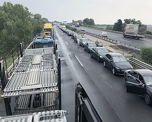 Vásárhelyi katonai konvoj súlyos balesete